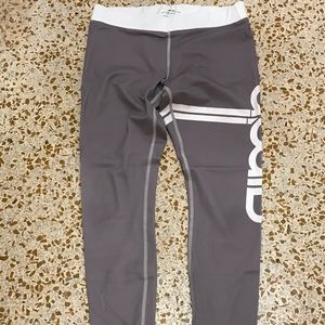 Aimn sportswear Grey stripe running tights